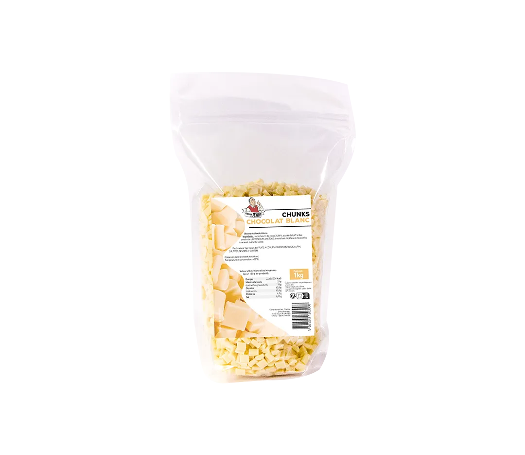 Chunks de chocolat blanc - 1kg