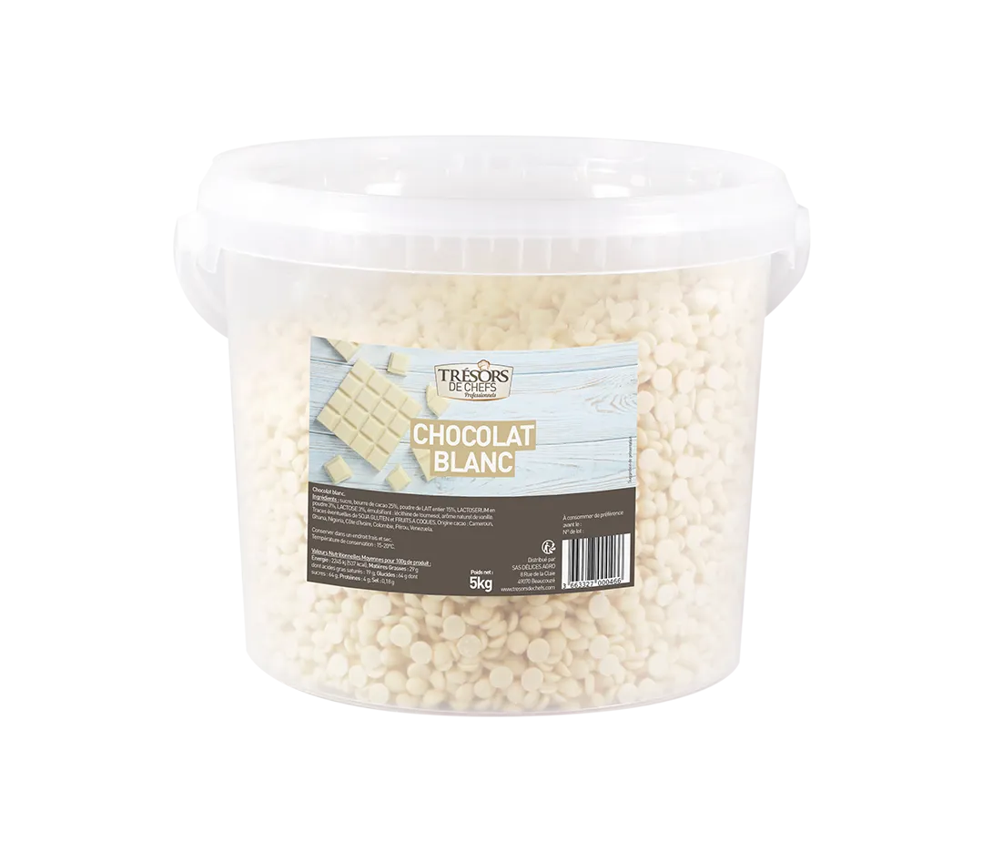 Chocolat blanc 29% de cacao - 5kg
