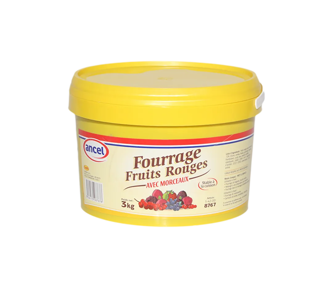 Fourrage fruits rouges morceaux - 3kg