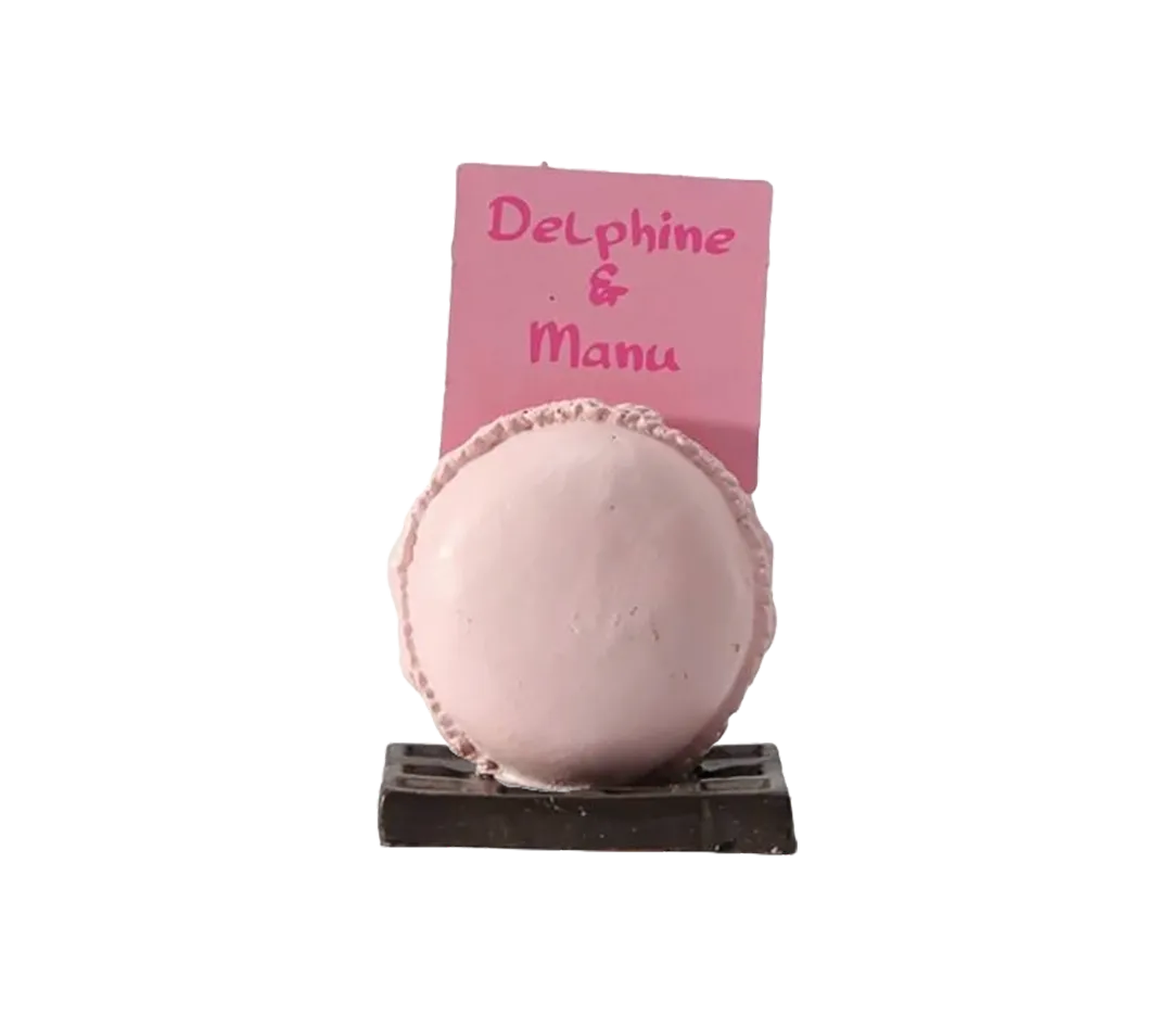 Macaron pastel porte nom