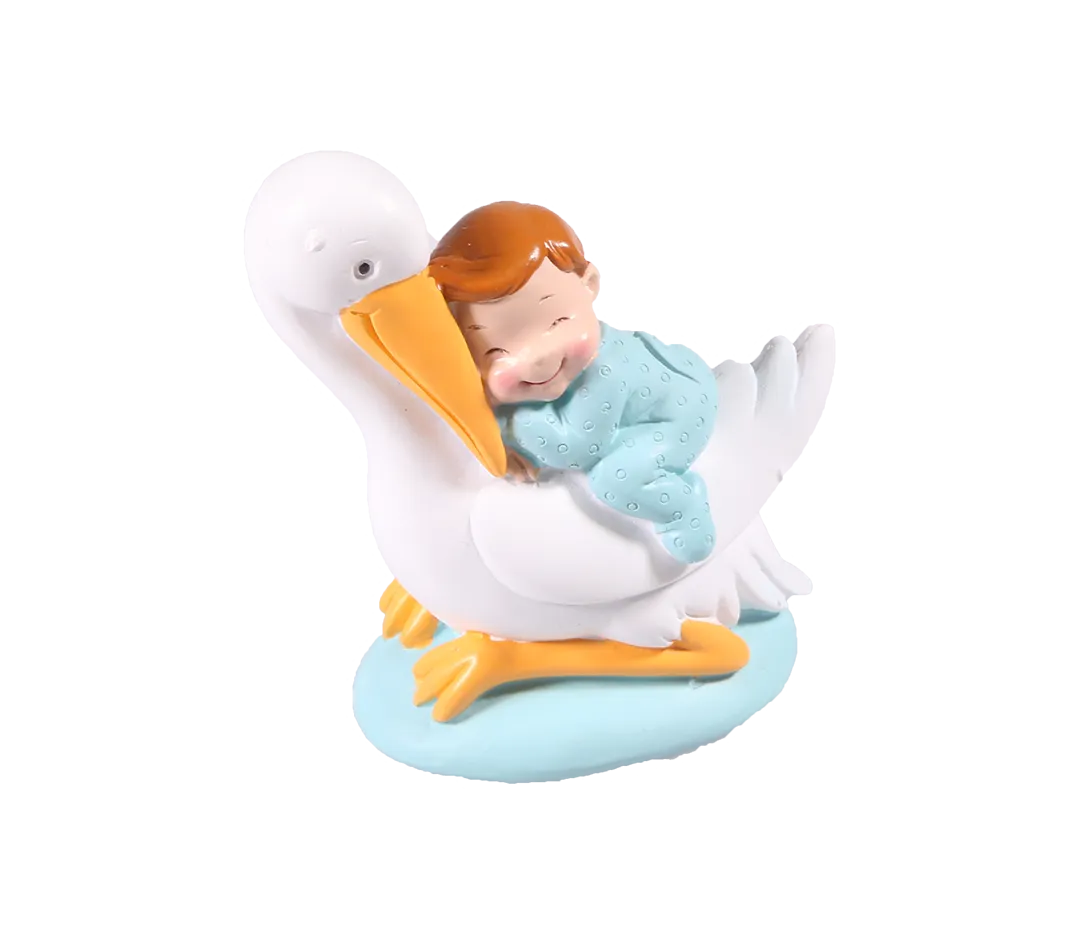 Sujet garçon bébé cigogne