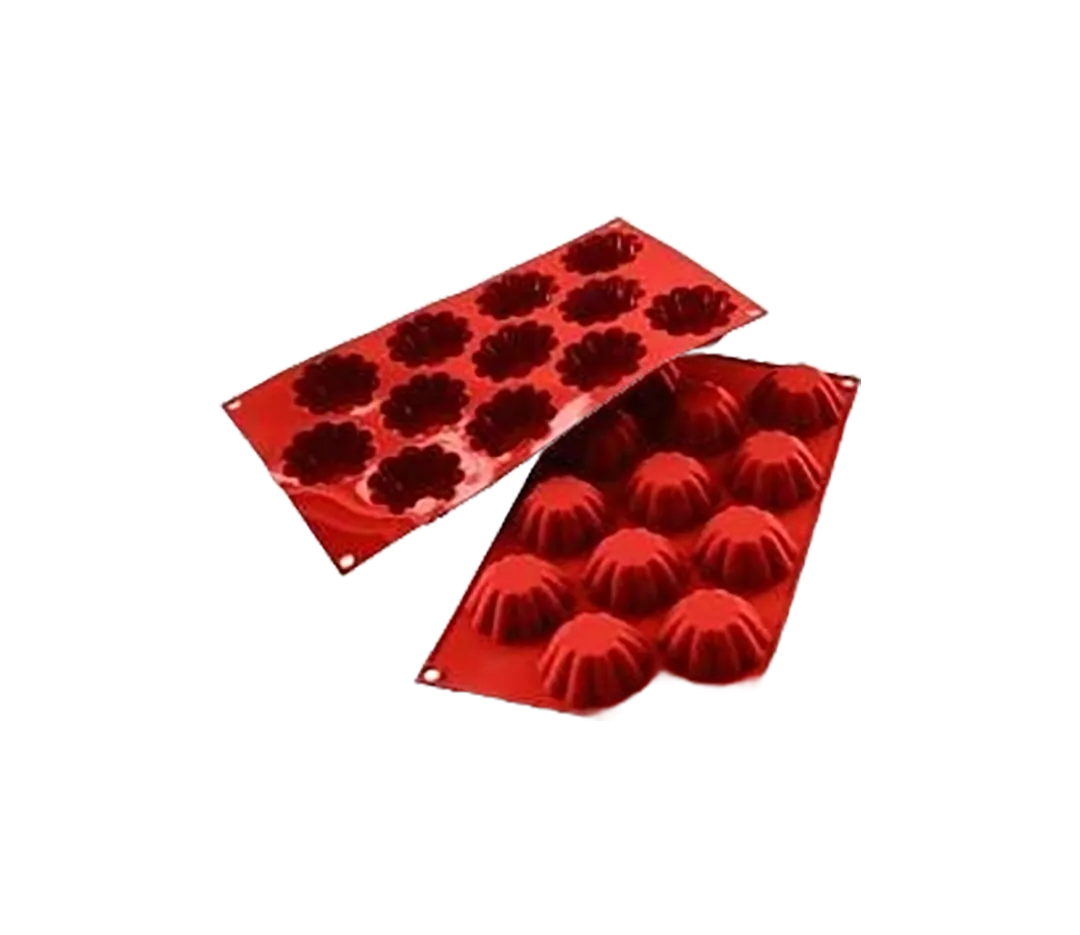 Moules silicone 12 mini brioches.