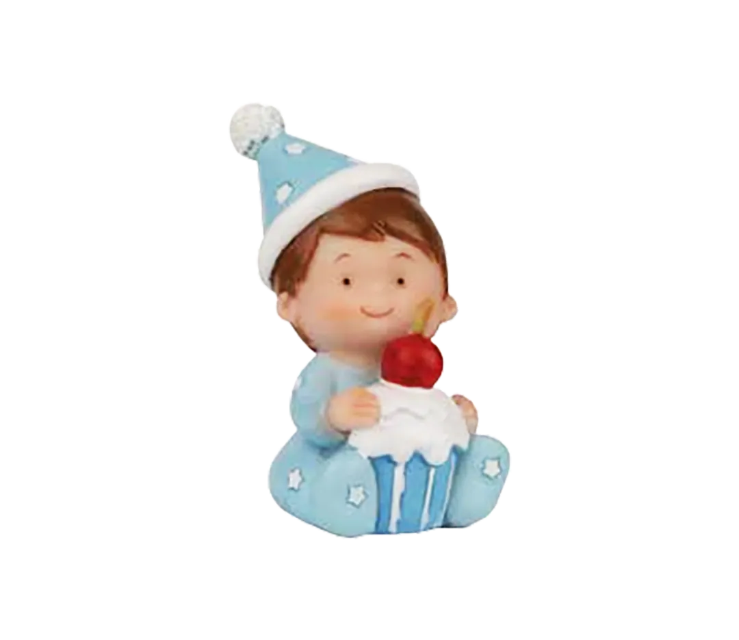 Sujet bébé garçon avec gâteau