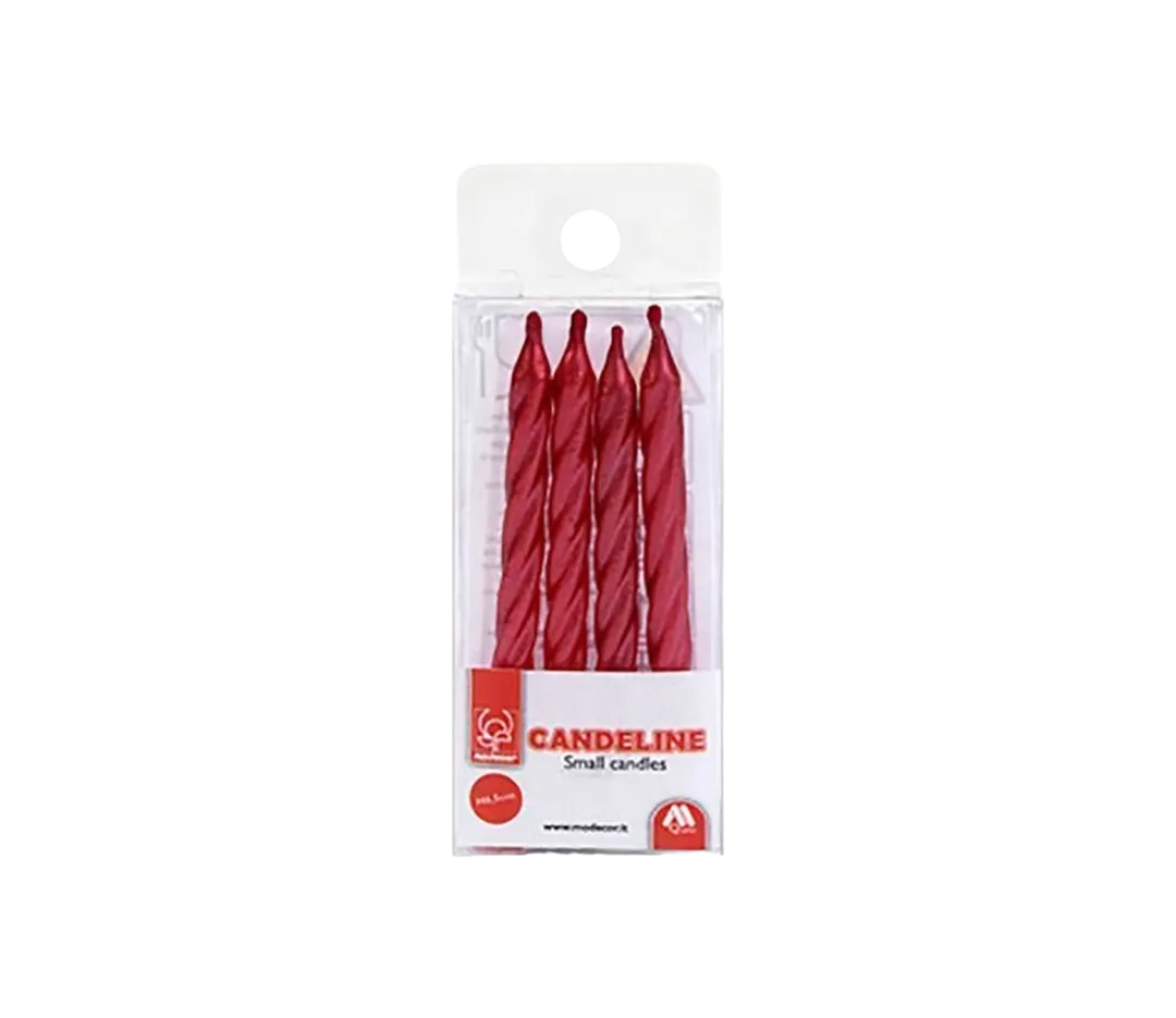 Bougie stylo rouge - 6,5 cm
