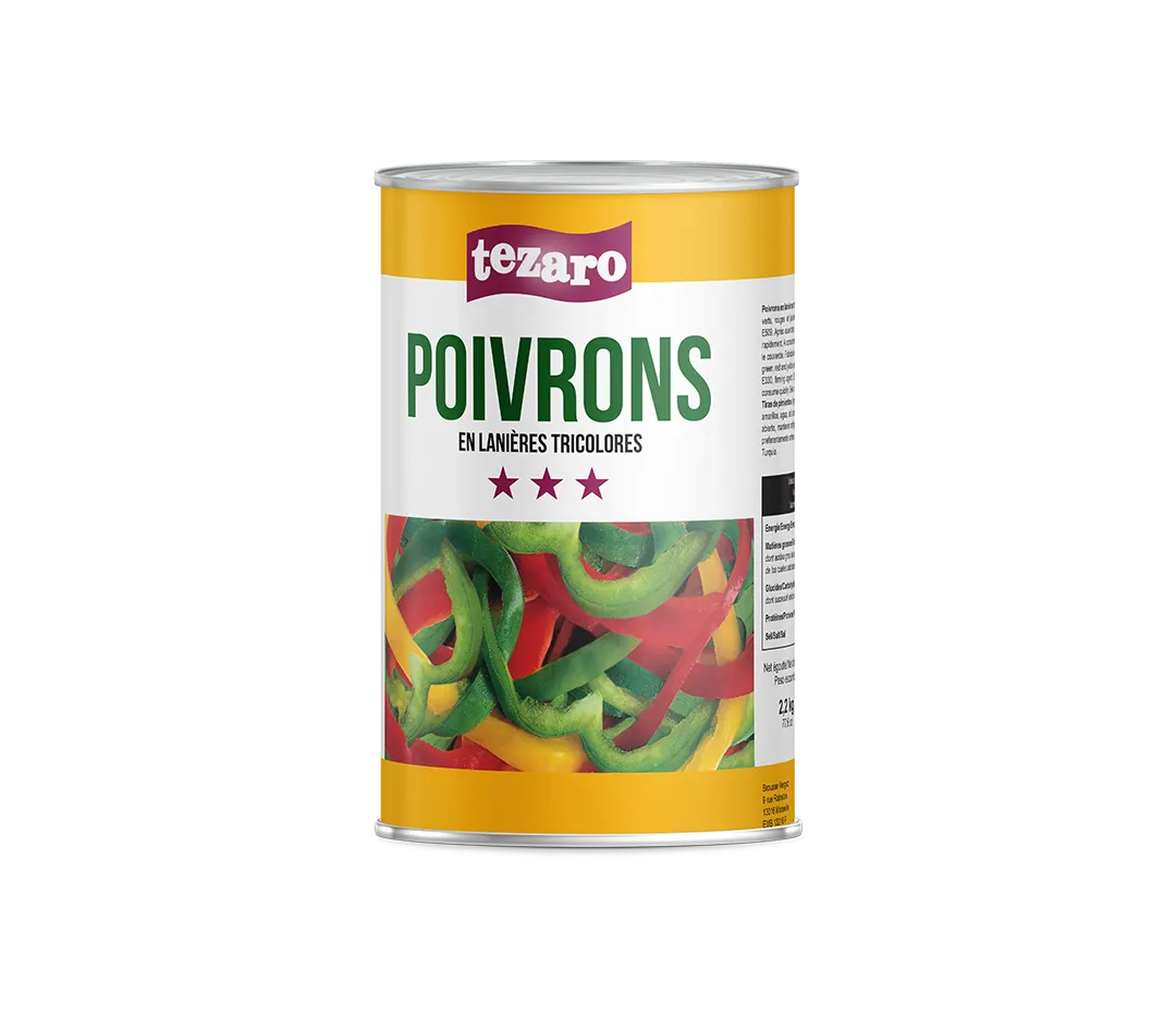 Poivrons lanières tricolores - 5/1