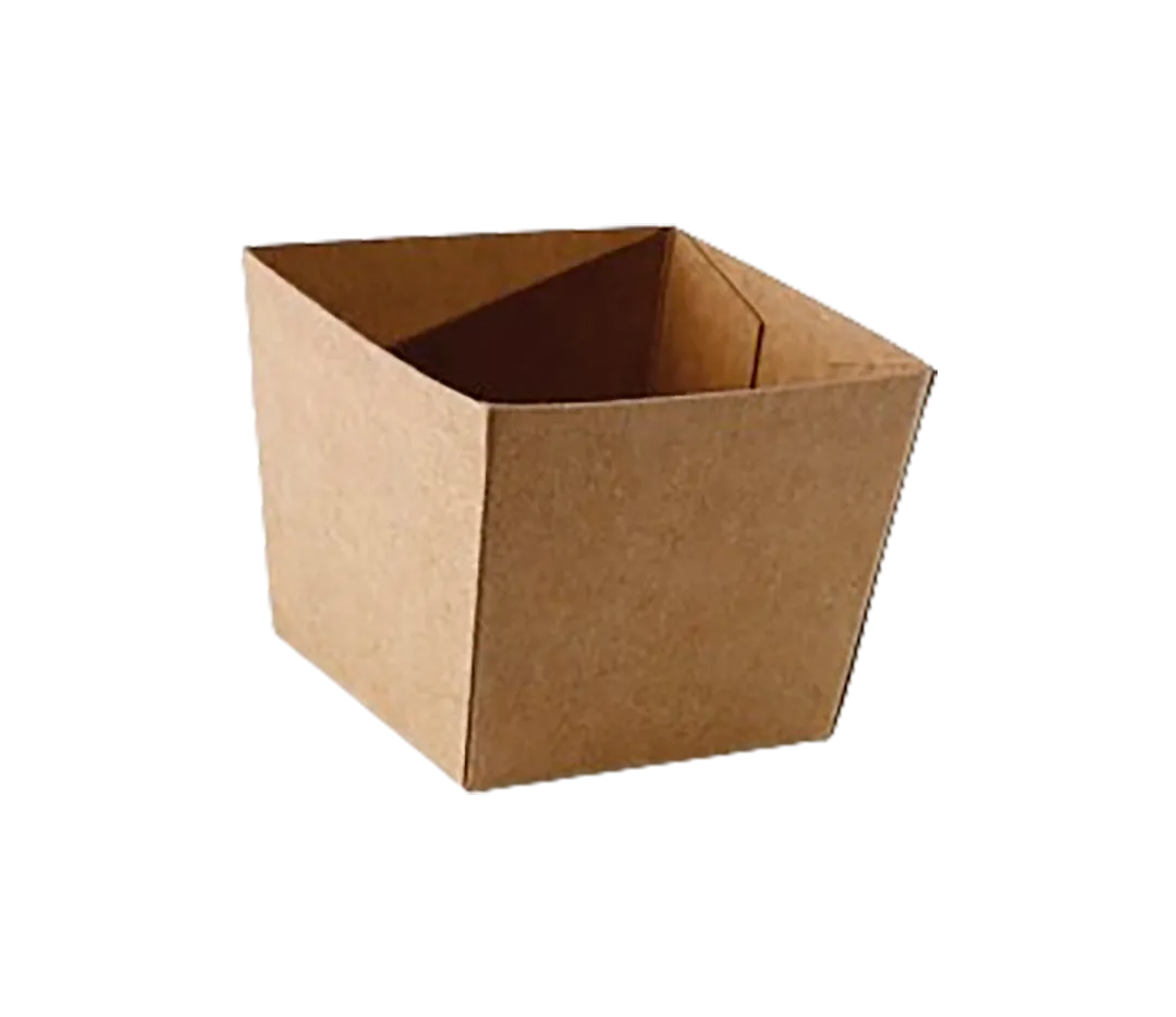 CONTENANT CARRE KRAFT PM 6.5X6.5H5CM.