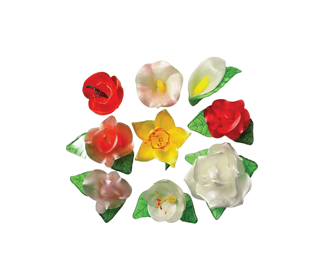 Bouquet floral en sucre - x18