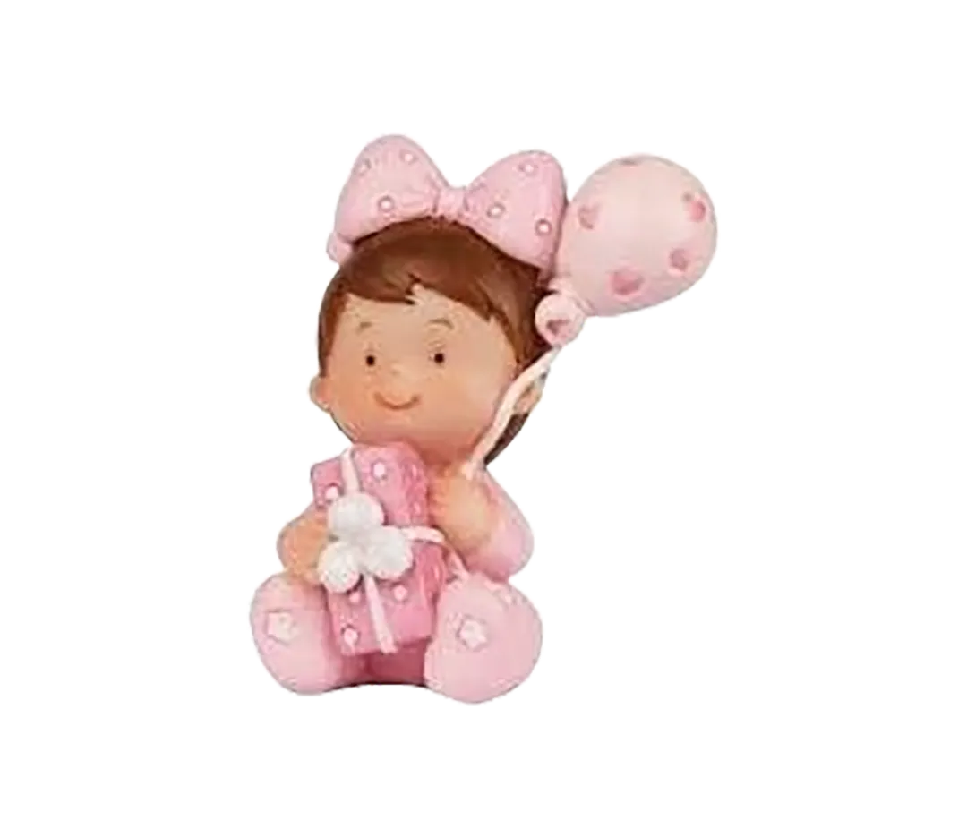 Sujet bébé fille avec ballon