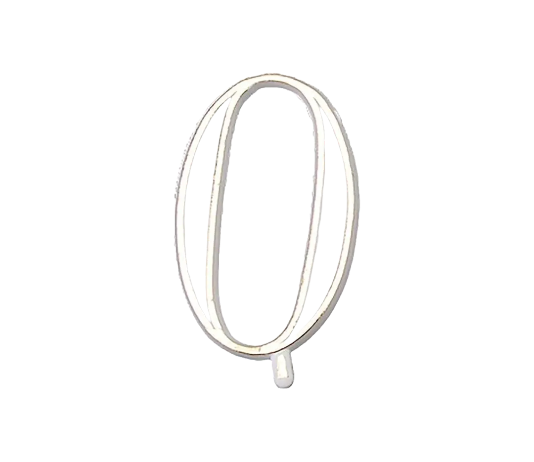 Chiffres blanc et or - x10