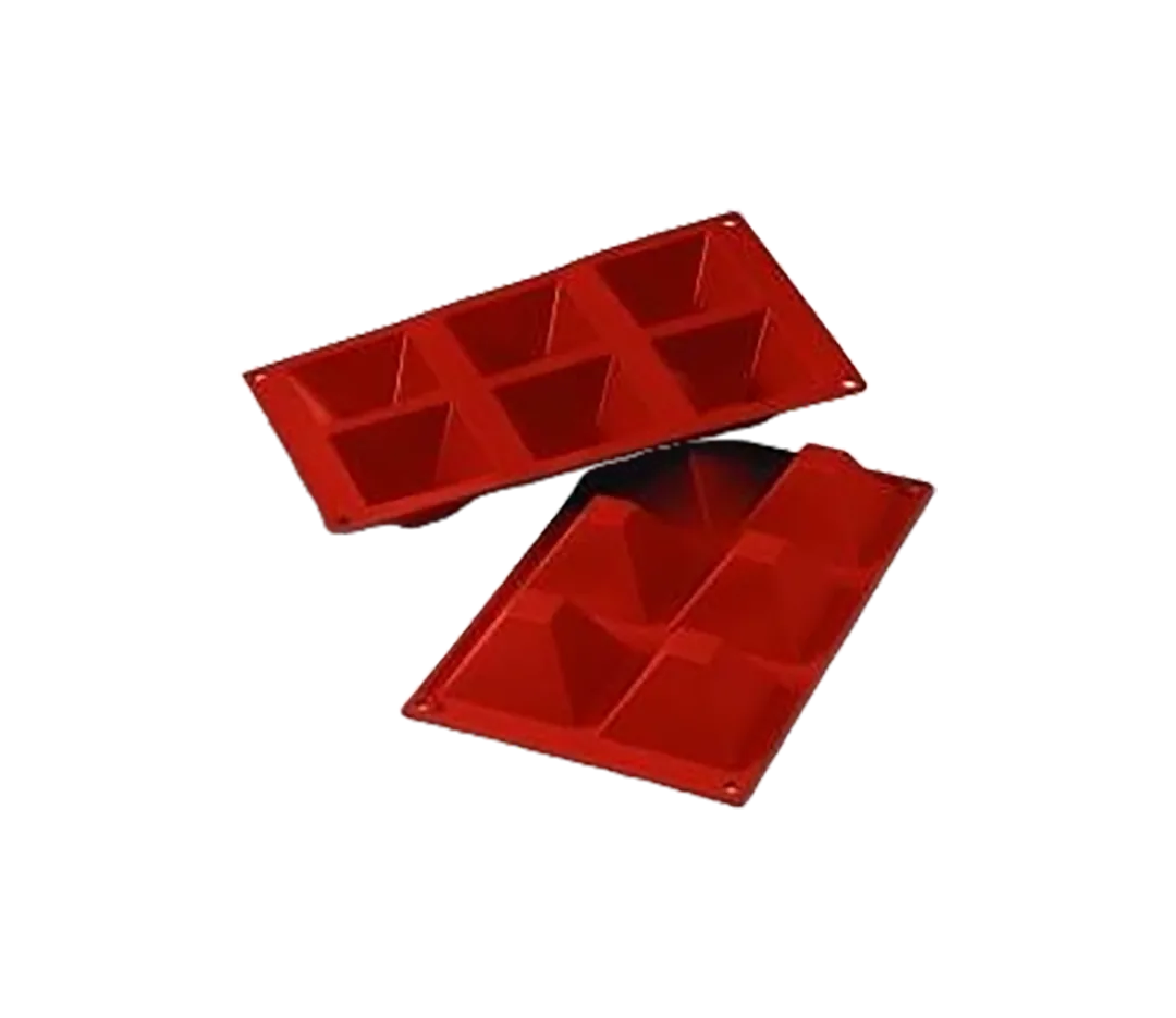 Moules silicone 6 pyramides.