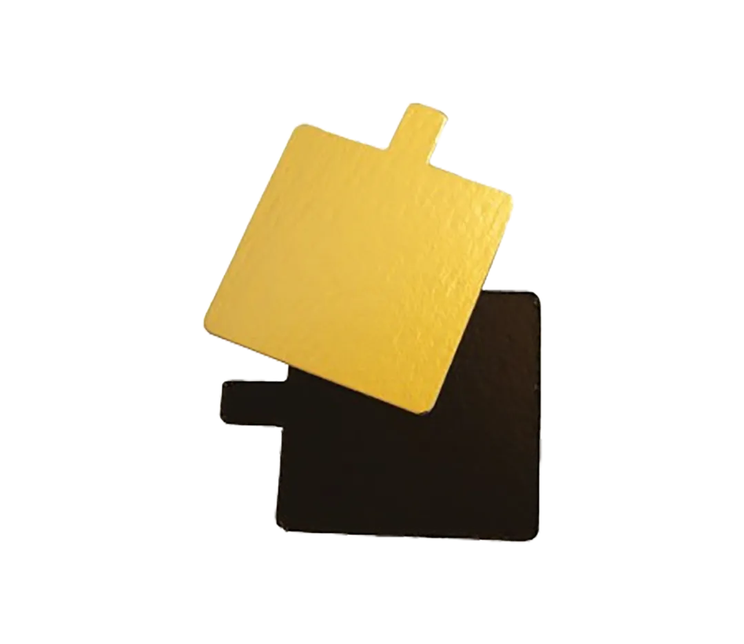 Carré or/noir languette - x200