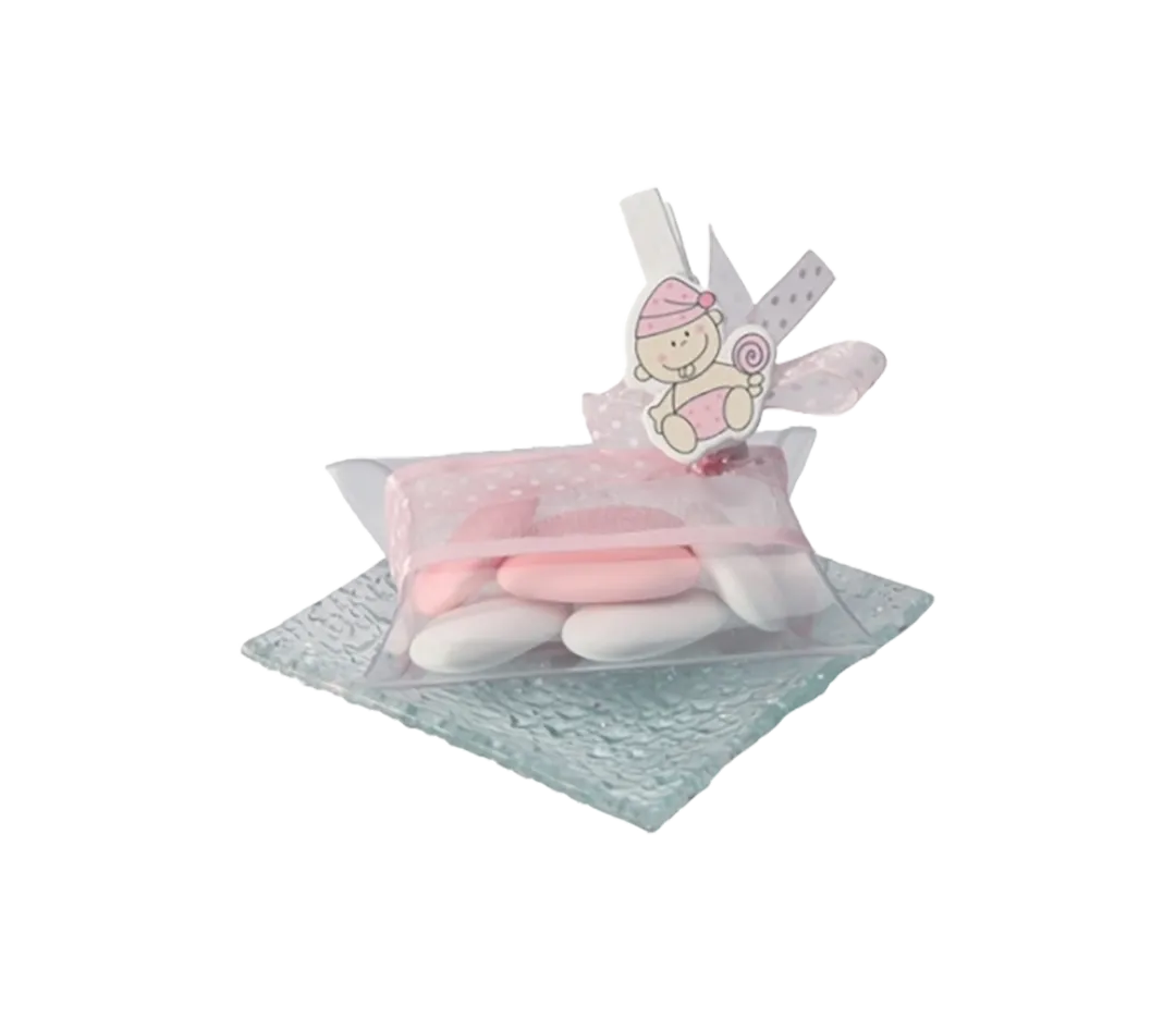 Assiette martelée 8 x 8cm