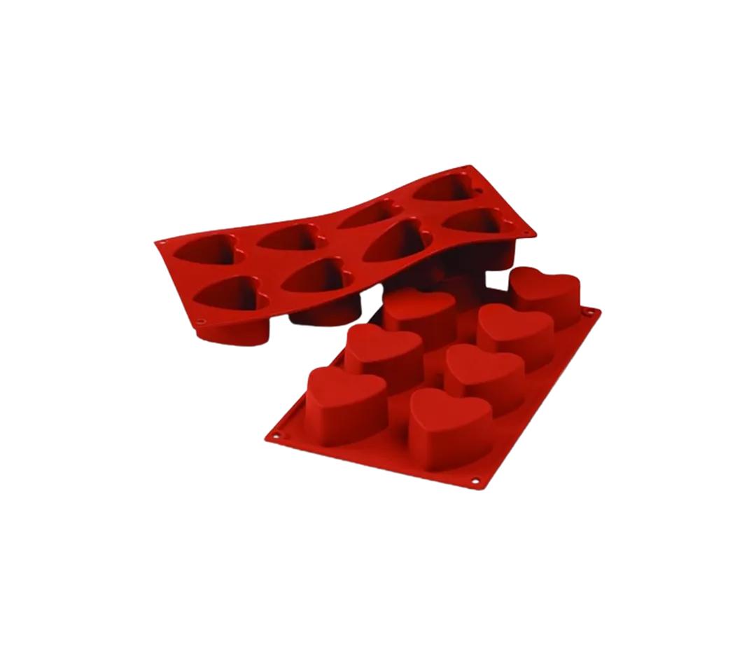 Moule silicone 8 coeurs