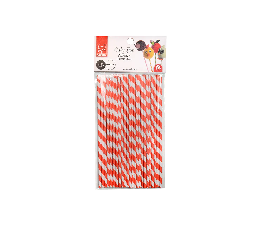 Bâton spirale rouge - x24 