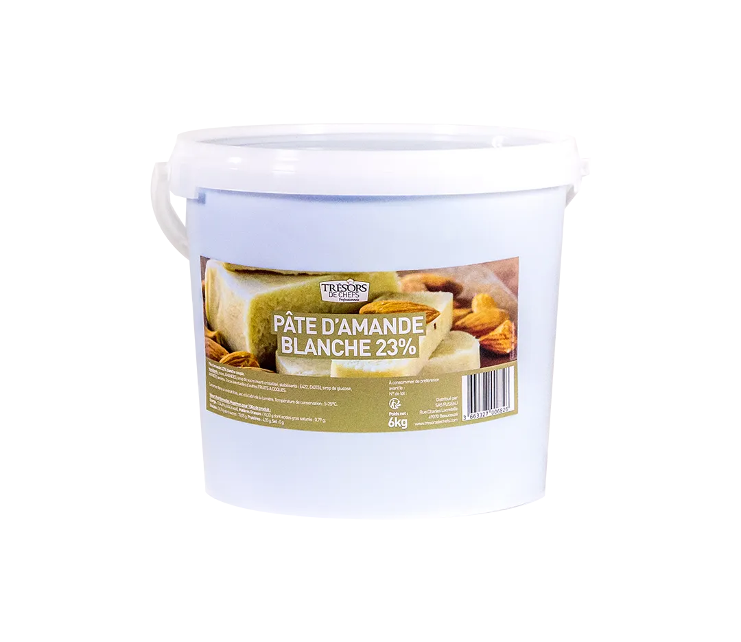 Pâte amande 23% blanche - 6kg