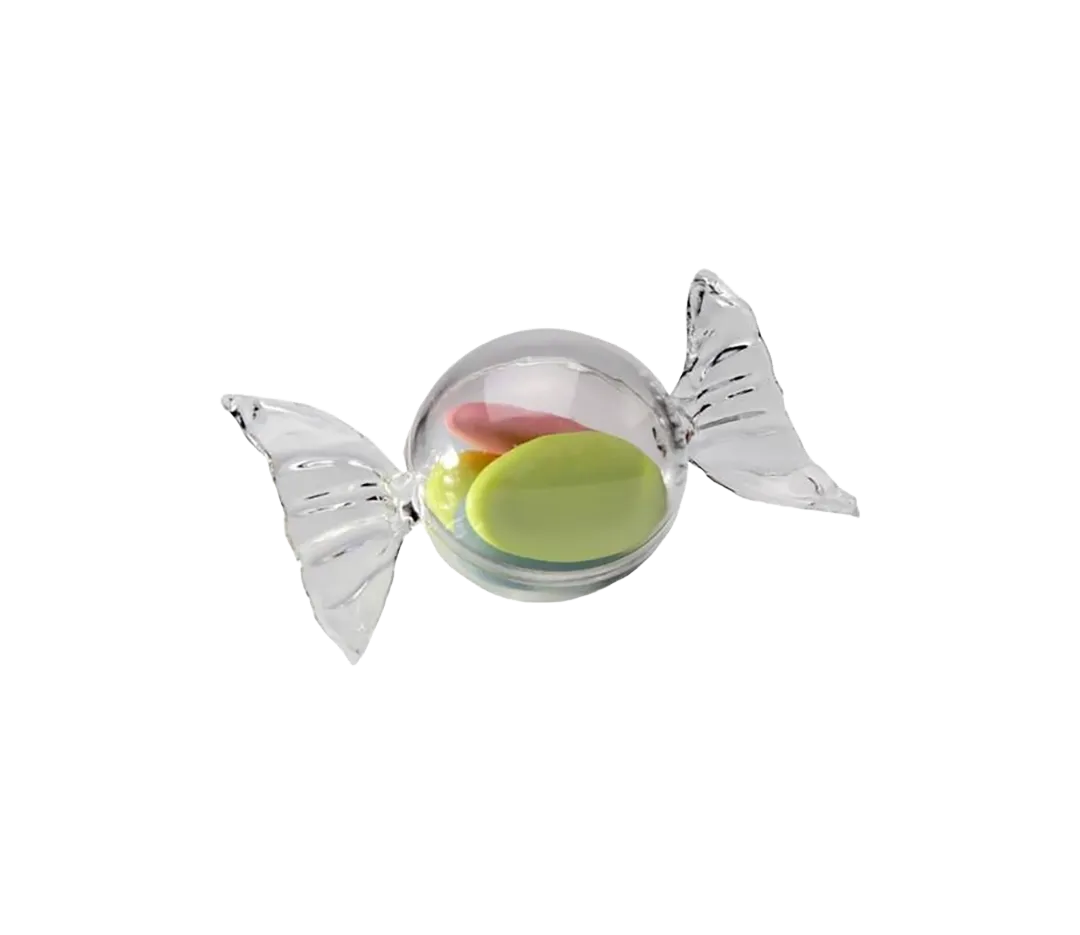 Bonbon rond transparent 