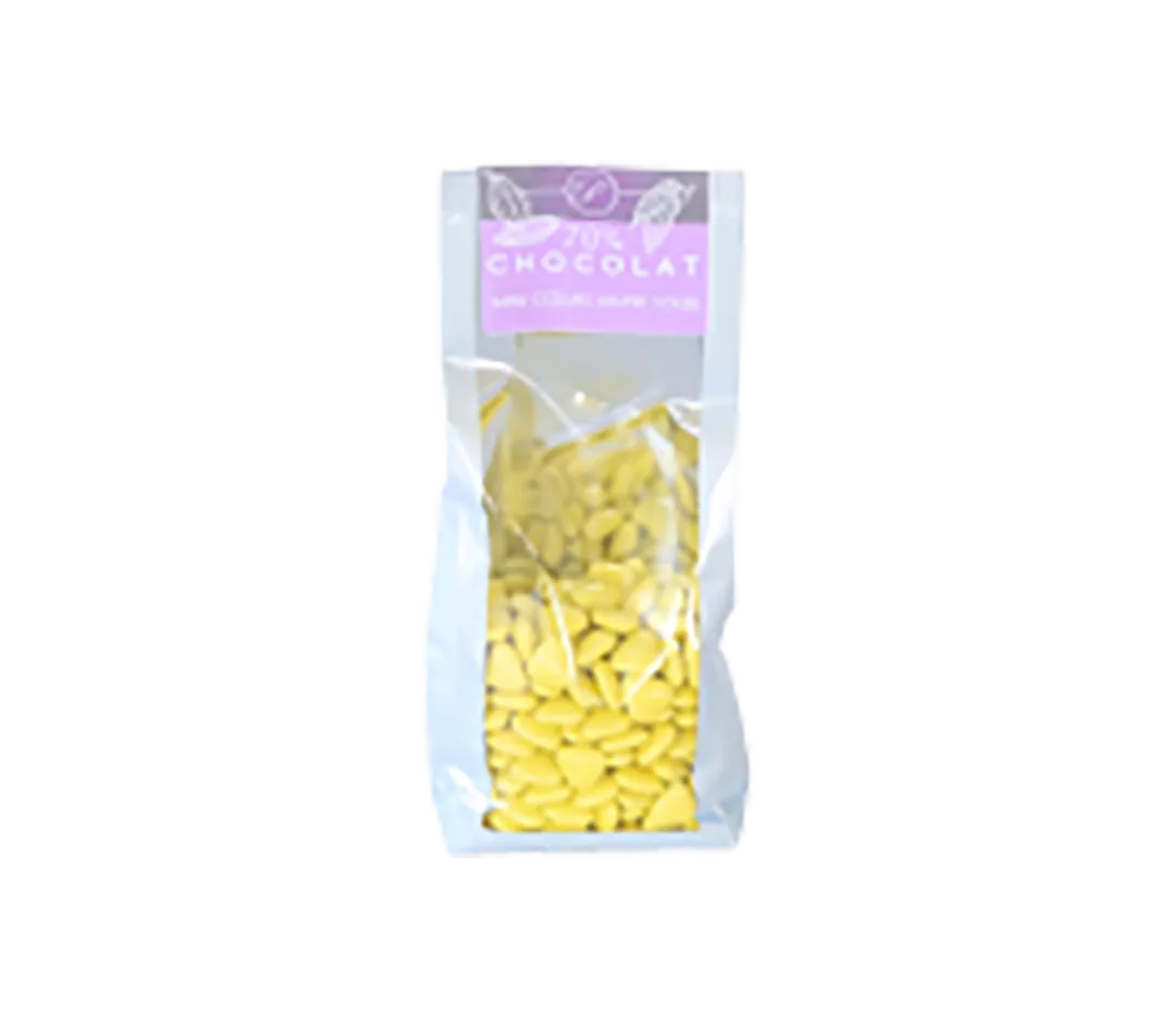 Dragées Mini-coeurs jaune soleil - 250g