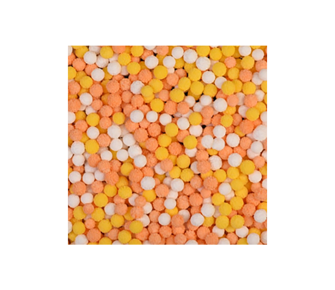 Perles sucrées pastel jaune - 1kg