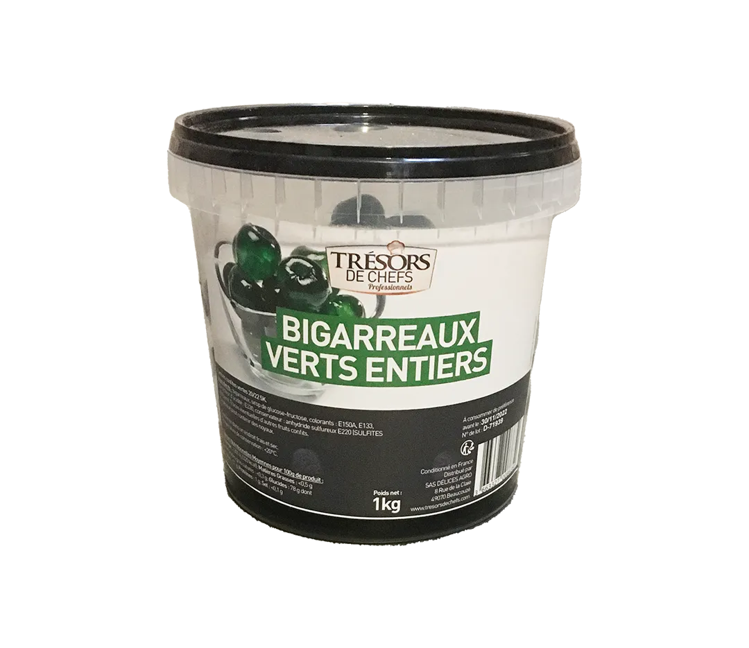 Bigarreaux verts entiers - 1kg