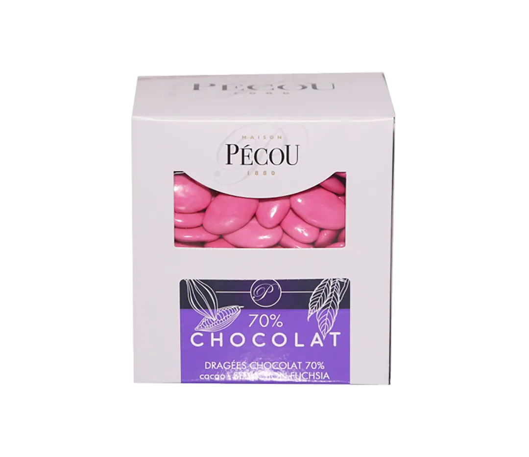 Dragées Chocolat fuchsia - 1kg