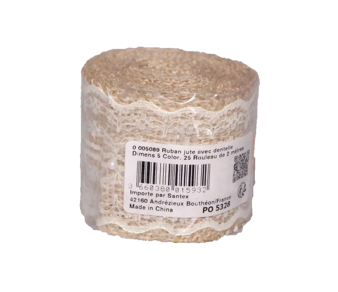 Ruban dentelle ivoire