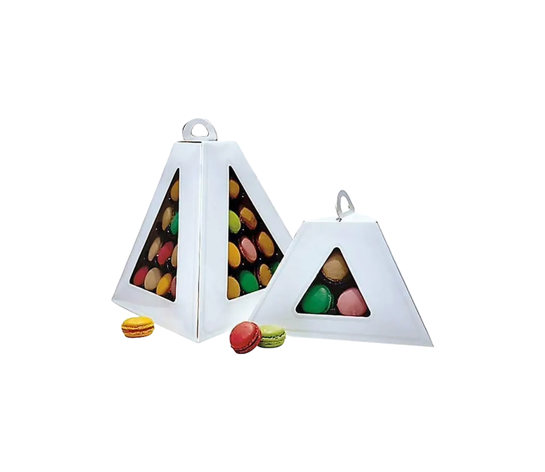 Boite pyramide 9 macarons - x25