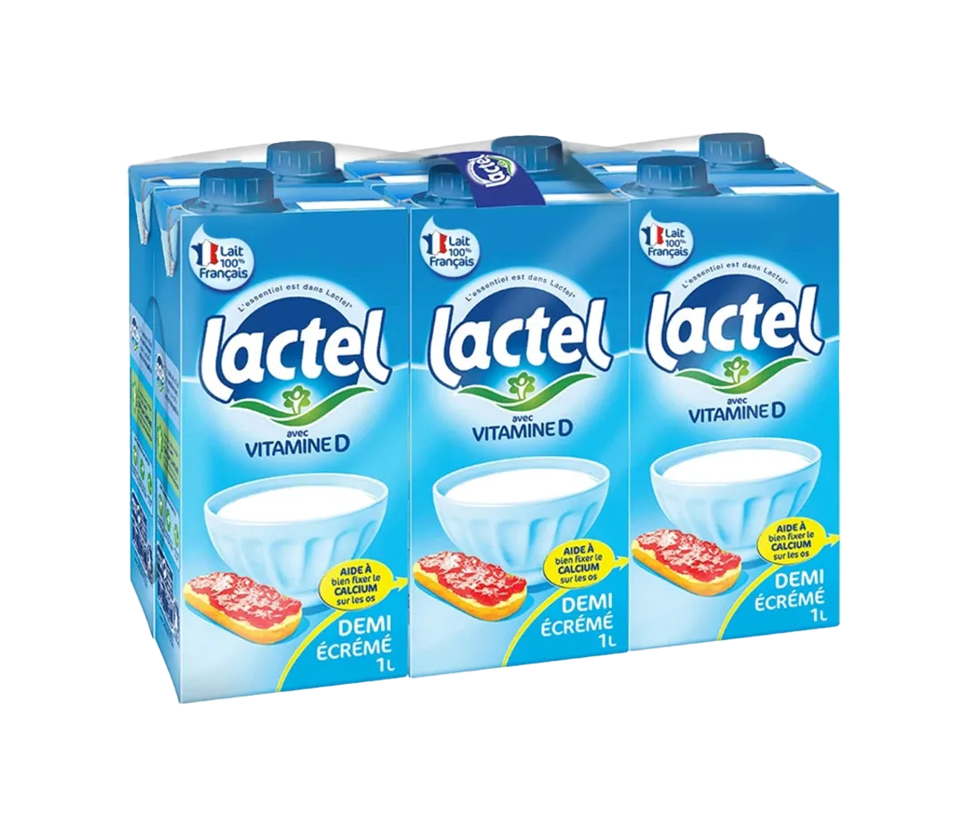 Lait 1/2 écrémé - 6x1L