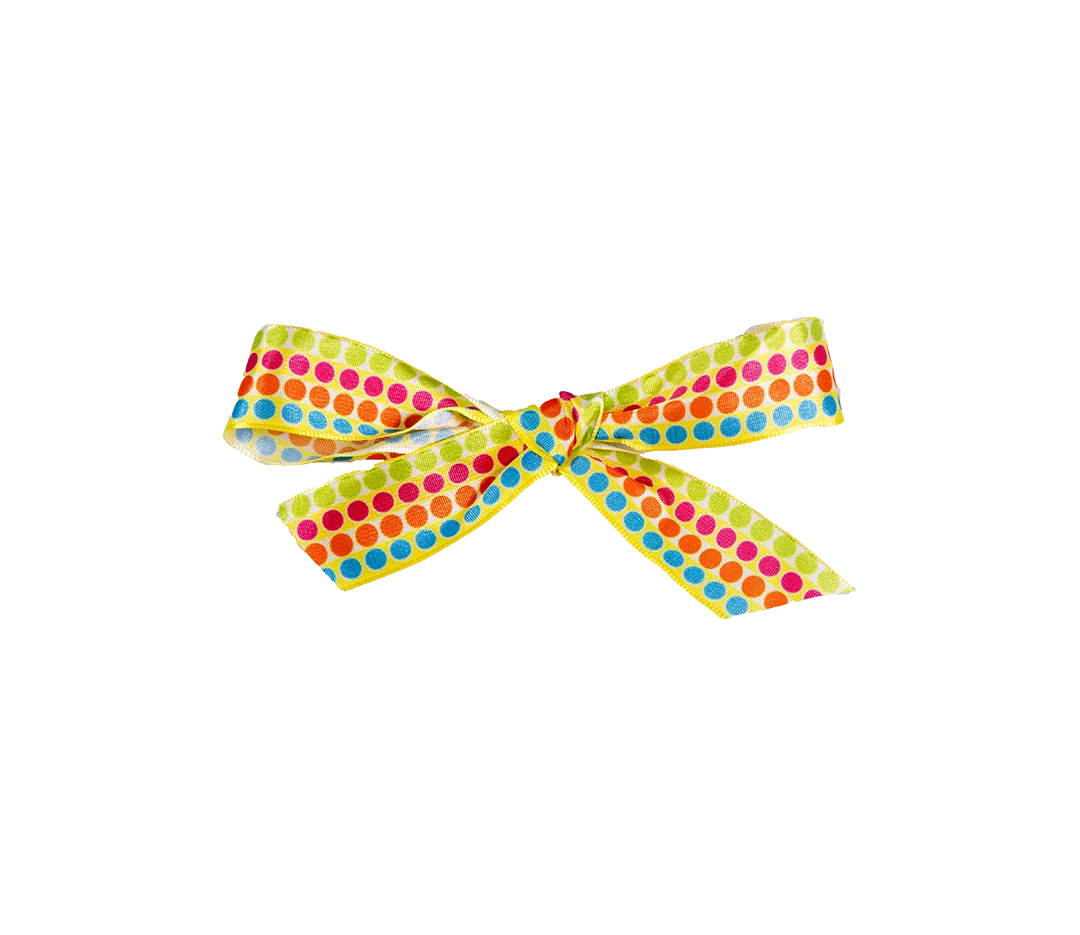 Ruban pois multicolores
