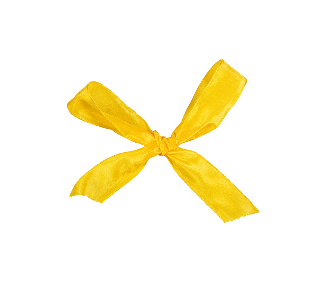 Ruban uni jaune irisé
