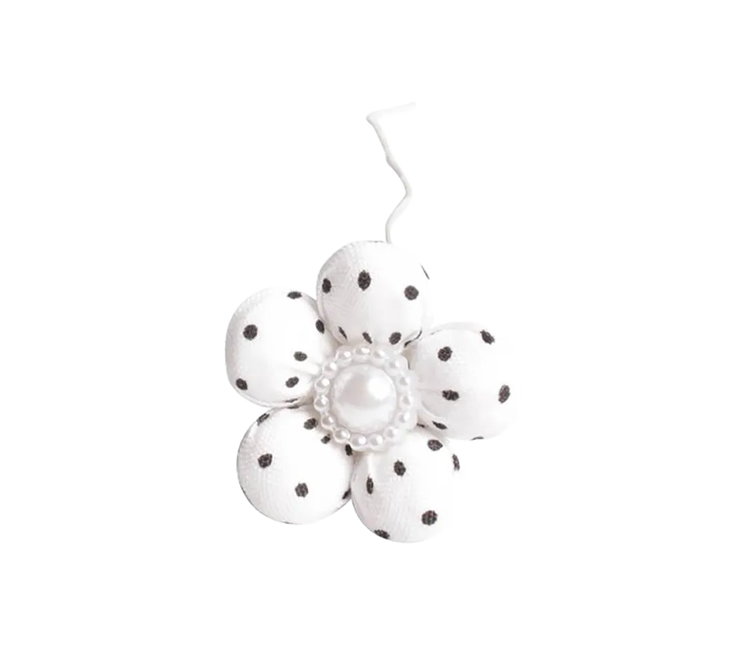 Fleur de couleur à pois
