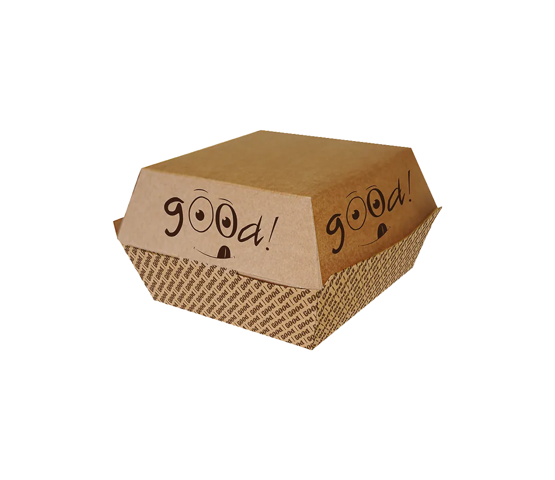 100 Boites burger kraft - 14x14