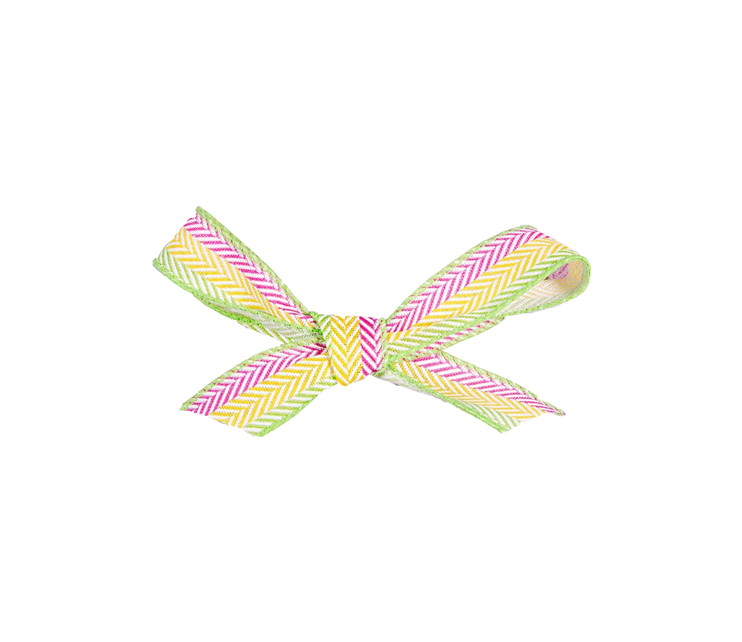 Ruban vert / violet / jaune