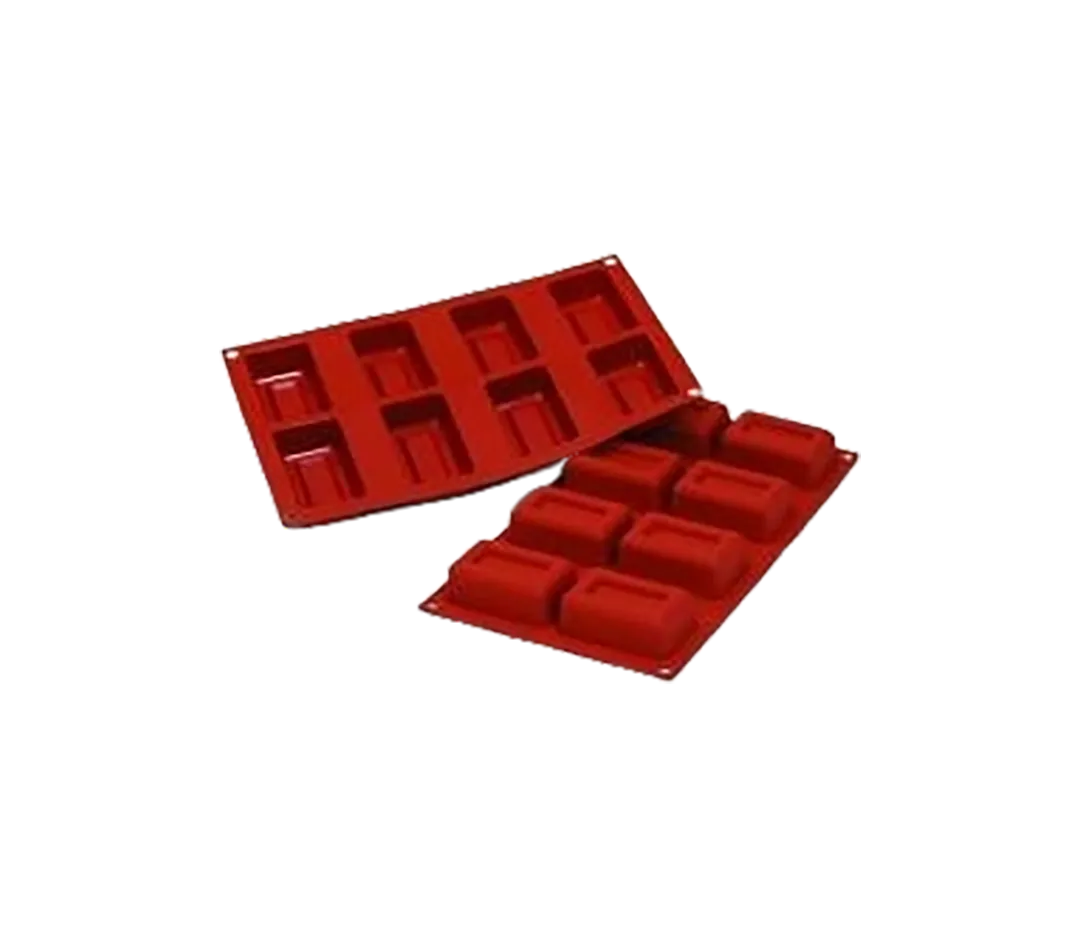 Moules silicone 8 savarins rectangle.
