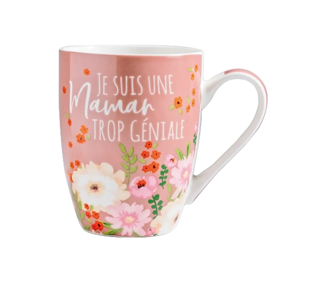 MUG FLEURS R.POUDRE je suis maman genial