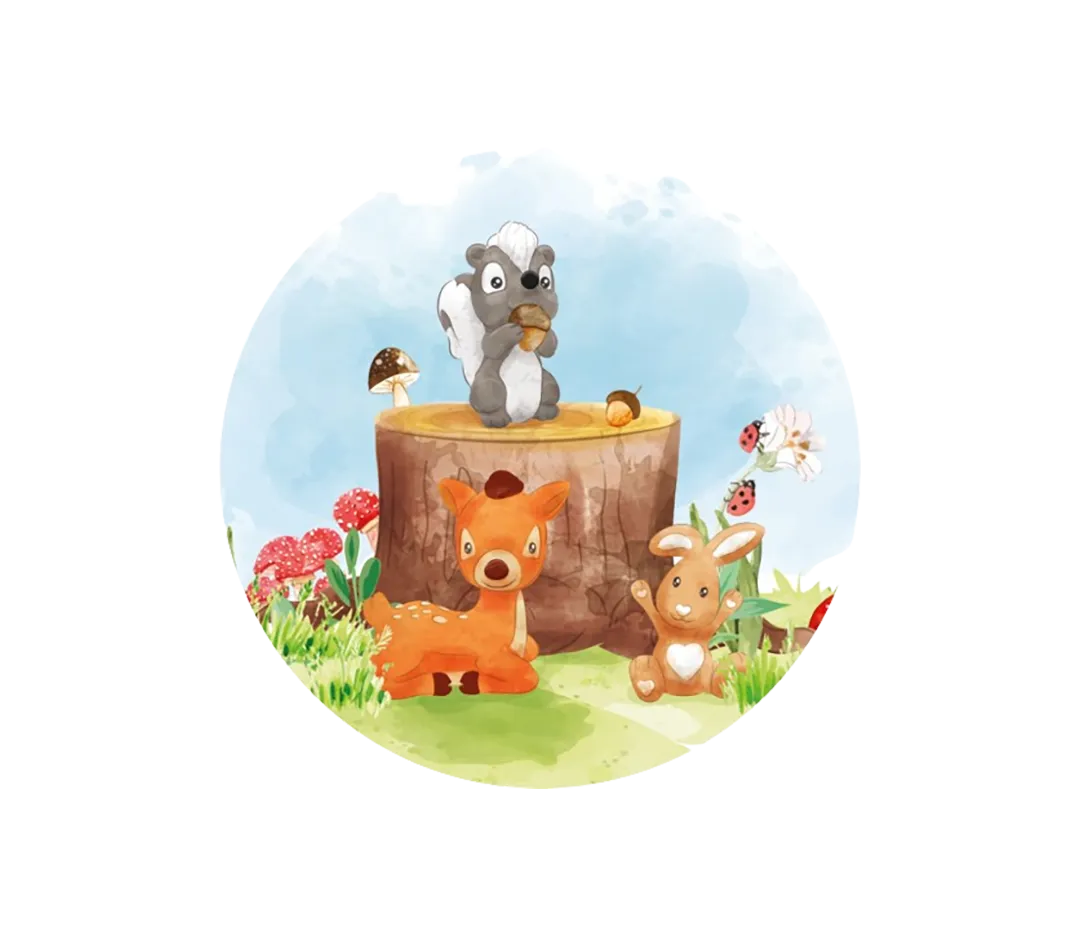 STICKERS "les amis de la forêt" 40 PCS