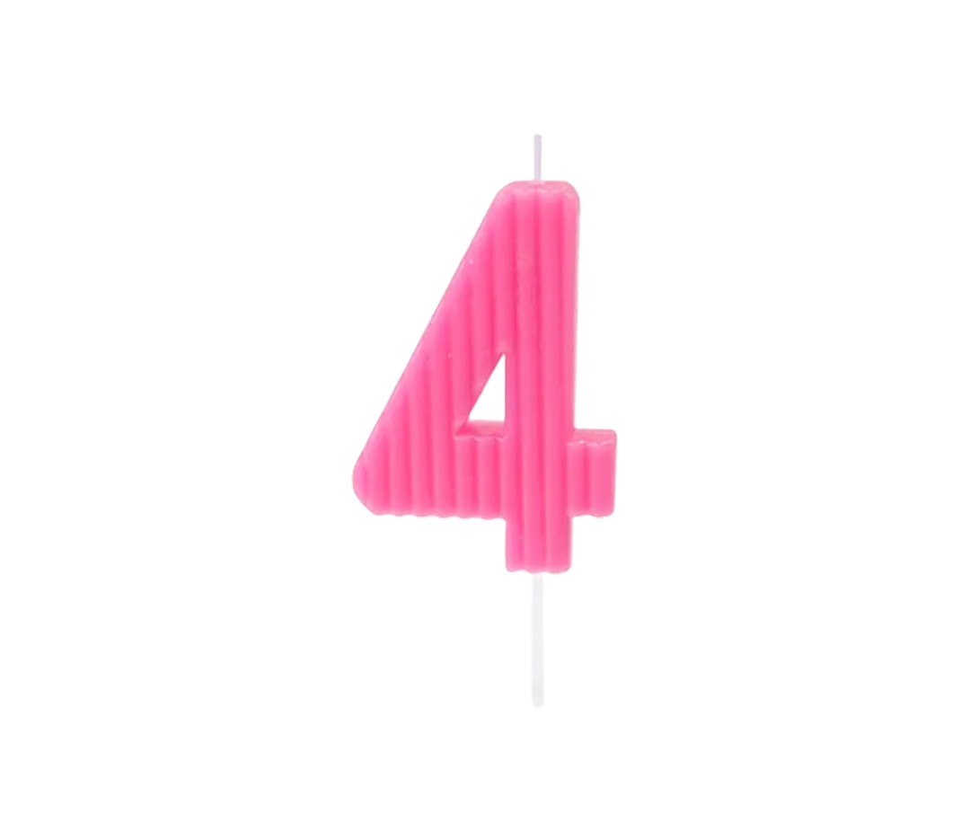 BOUGIE CHIFFRE  N°4  UNIE RELIEF