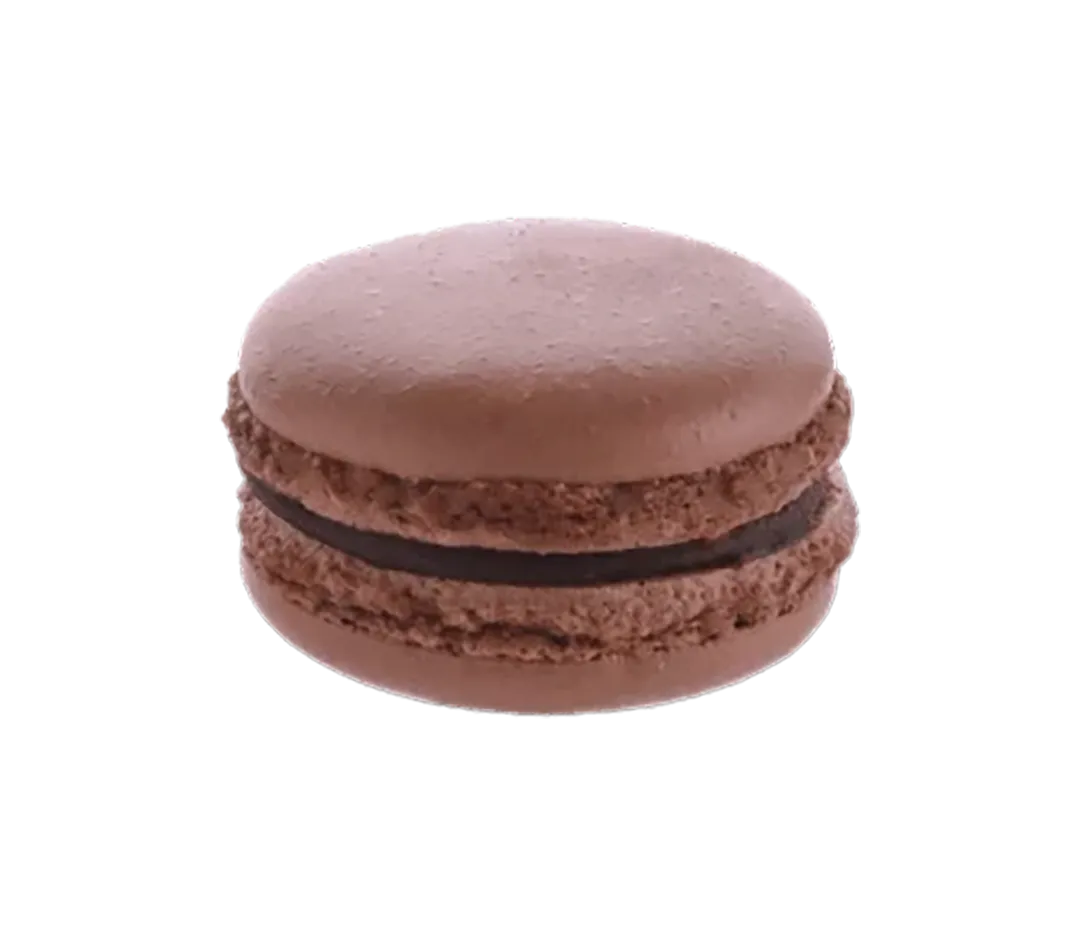 32 Macarons chocolat noir cru - 4,5cm