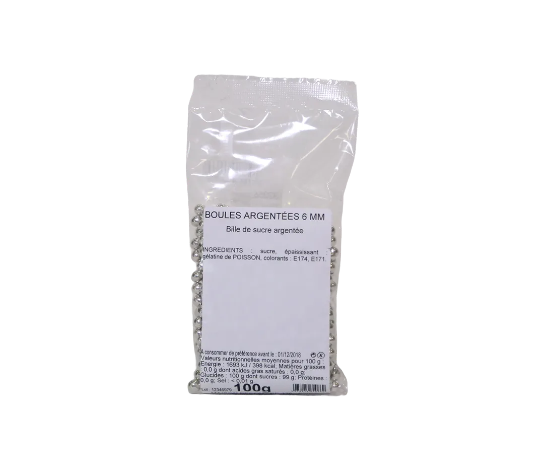 Boules argentées - 100g