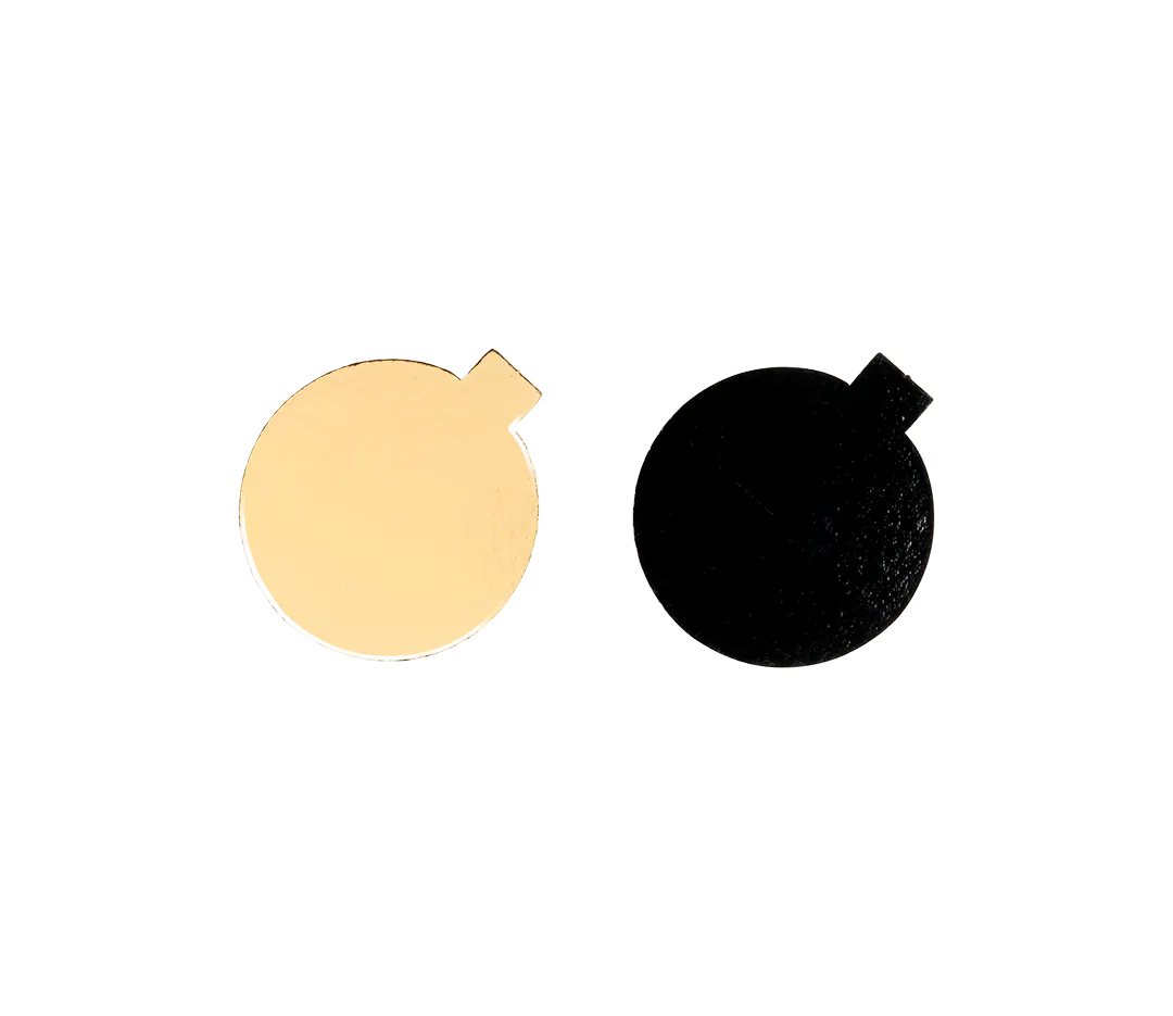 Rond or/noir avec lang. - x200