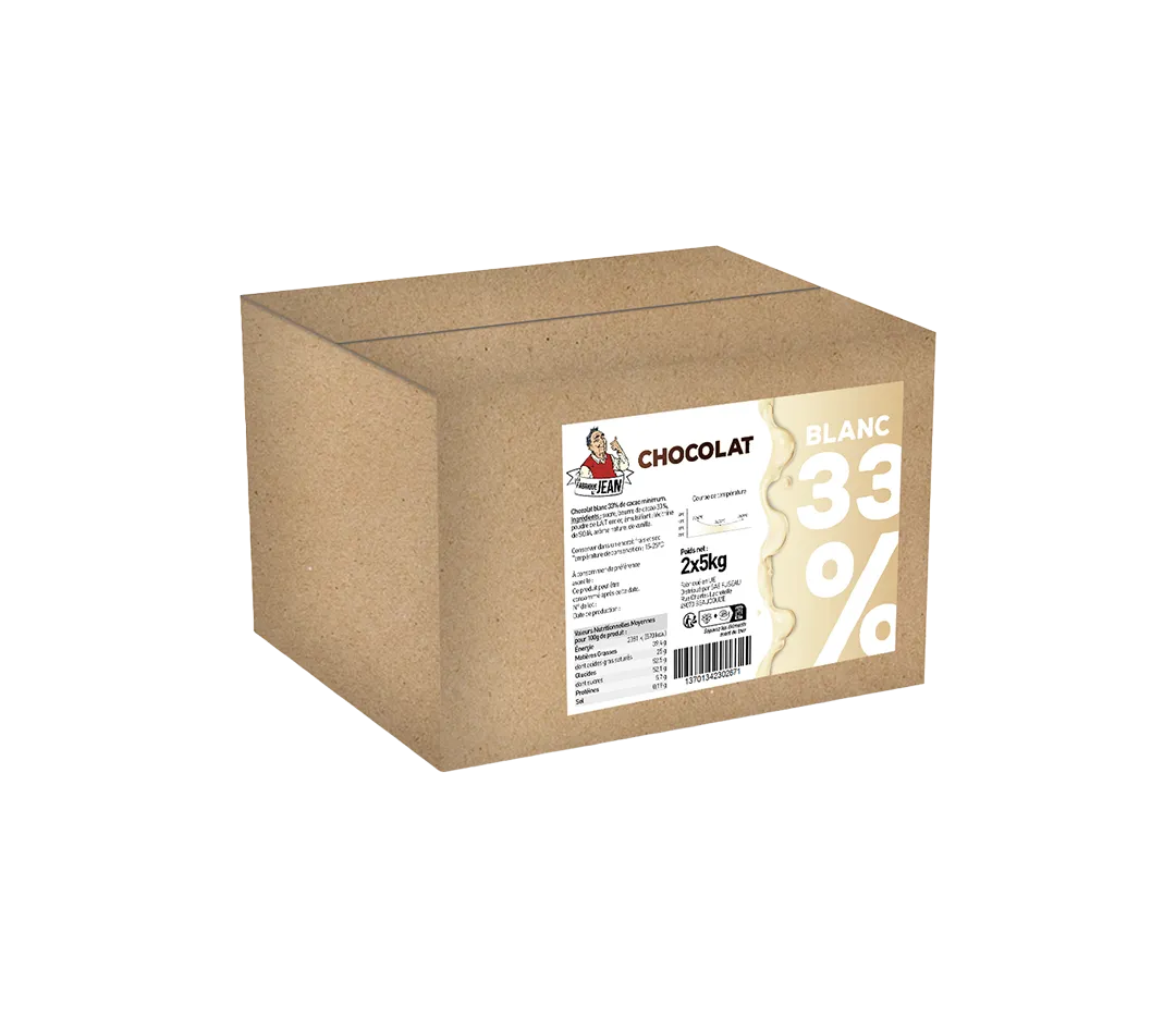 Couverture chocolat blanc 33% - 10kg