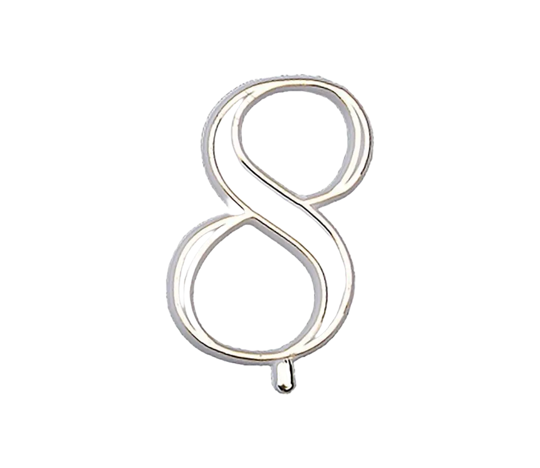 Chiffres blanc et or - x10