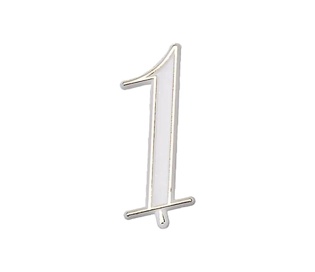 Chiffres blanc et or - x10