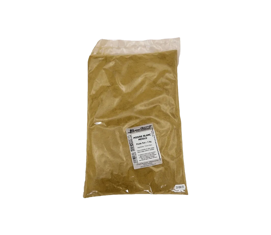 Poivre blanc moulu - 1kg