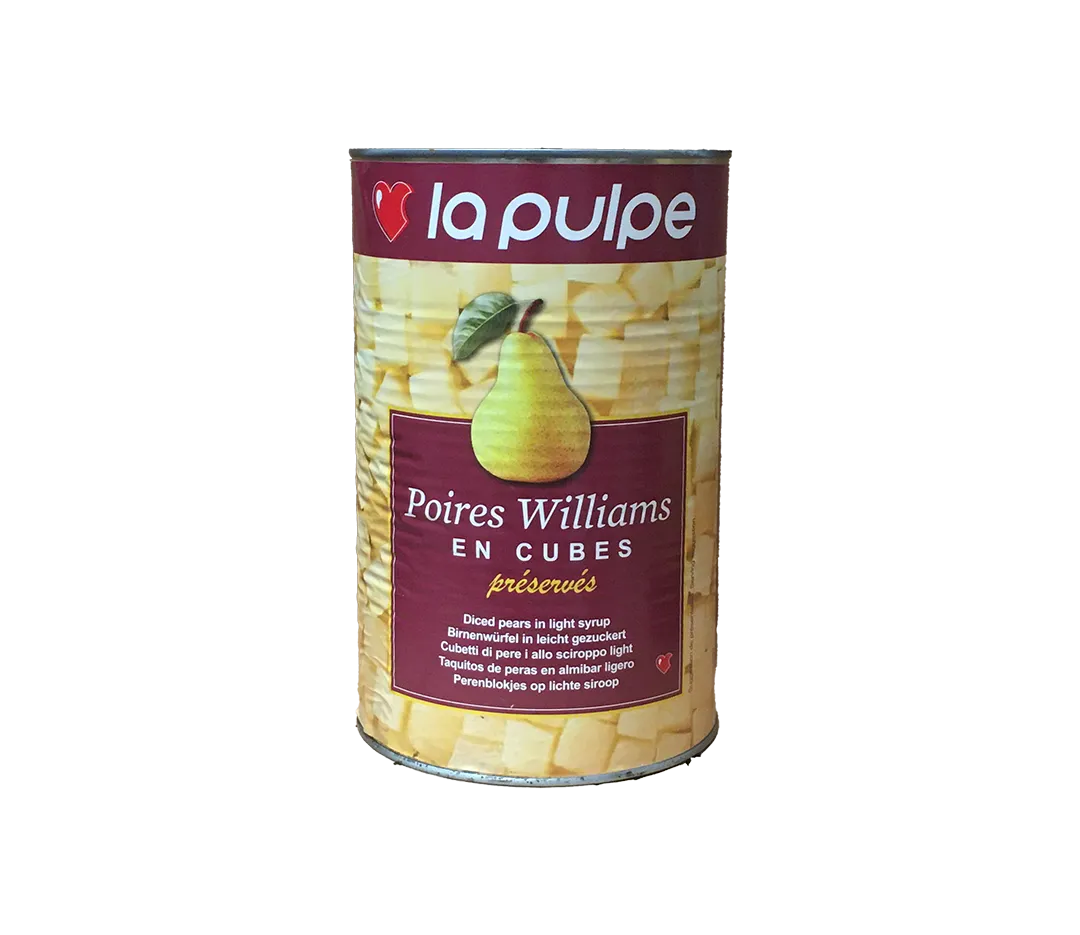 Cubes de poires sirop - boite 5/1