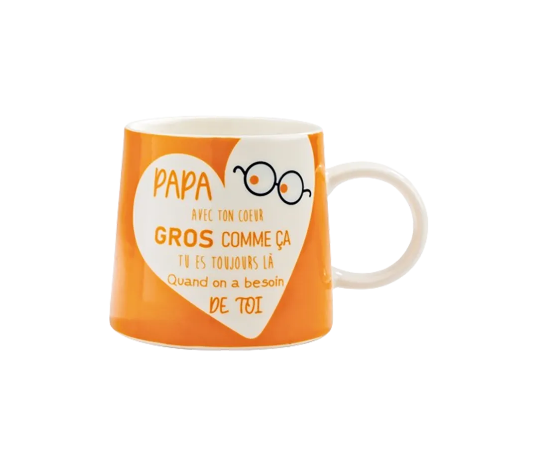 MUG PAPA CARAMEL D8H8.5CM