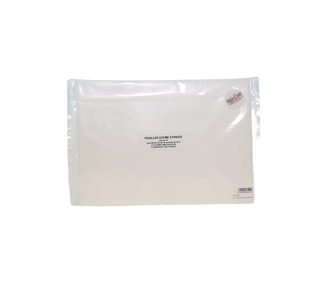 Feuille azyme striée x 10