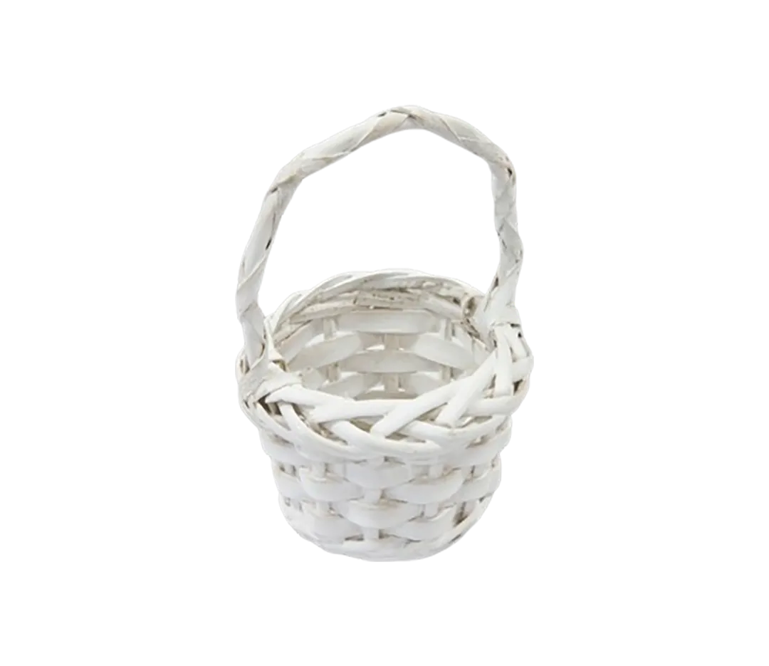 PANIER SAULE ROND PM 11.5CM BLANC