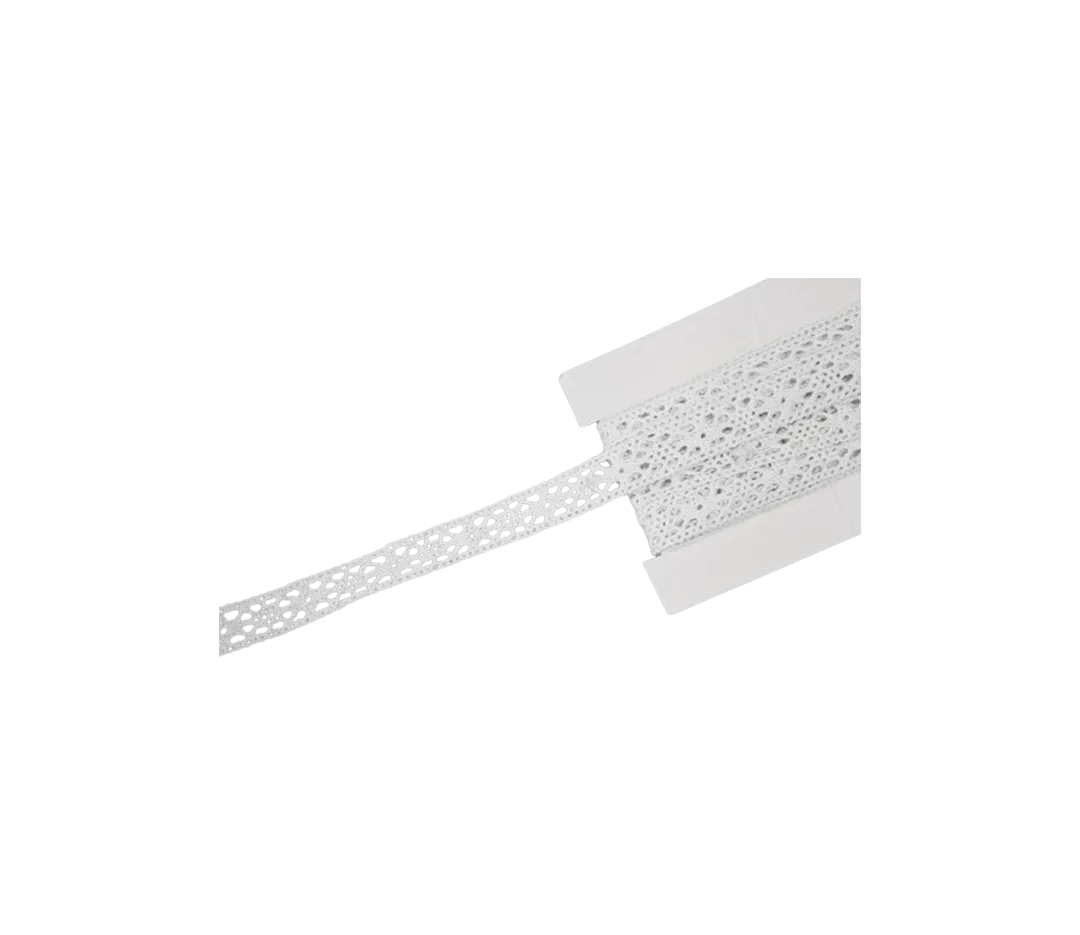 RUBAN BLANC  DENTELLE 12MMSX3M