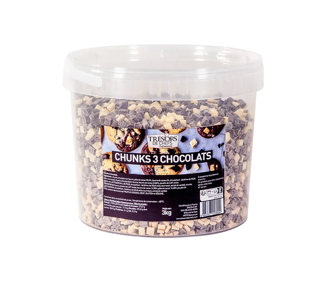 Chunks 3 chocolats - 3kg