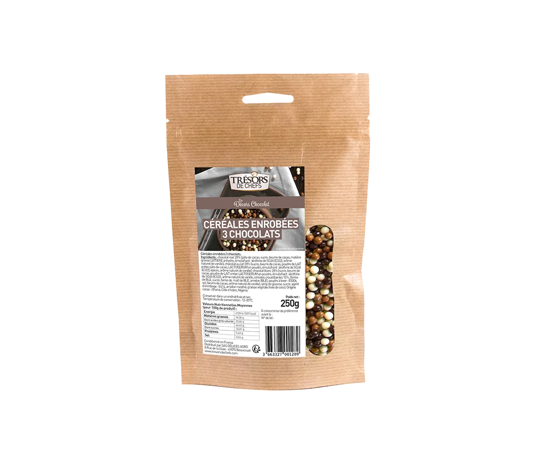 Céréales enrobées 3 chocolats - 250g